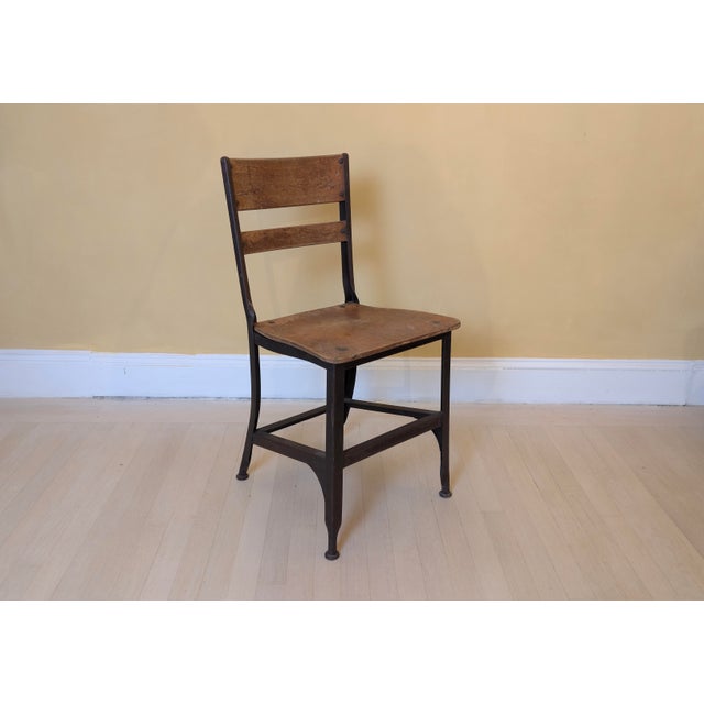 1940s Toledo Metal Furniture Co. Industrial Steel & Plywood Dining Chairs, Set of 6 For Sale - Image 9 of 13