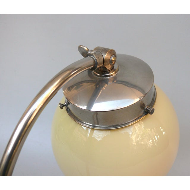 Vintage Bauhaus Bedside Lamp with Beige Cased Glass Shade, 1920s For Sale - Image 11 of 18