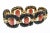 Dramatic Onyx Coral Diamond Gold Link Bracelet For Sale - Image 10 of 10
