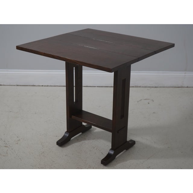 Mission Stickley Small Mission Oak Dropleaf Occasional Table For Sale - Image 3 of 18