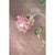 Scenographic venetian floral pink and green blowing murano glass wall sconce. all made by hand in clear murano glass with...