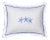 Blue Three Starfish Boudoir Pillow Cover, Embroidered For Sale
