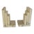 Vintage Italian Marble 5.75" Tiered Stacked Column Bookends Heavy Made in Italy 1970s For Sale