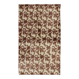 Art Deco Design Rug With a Modern Design in Chocolate Brown and Gray Taupe