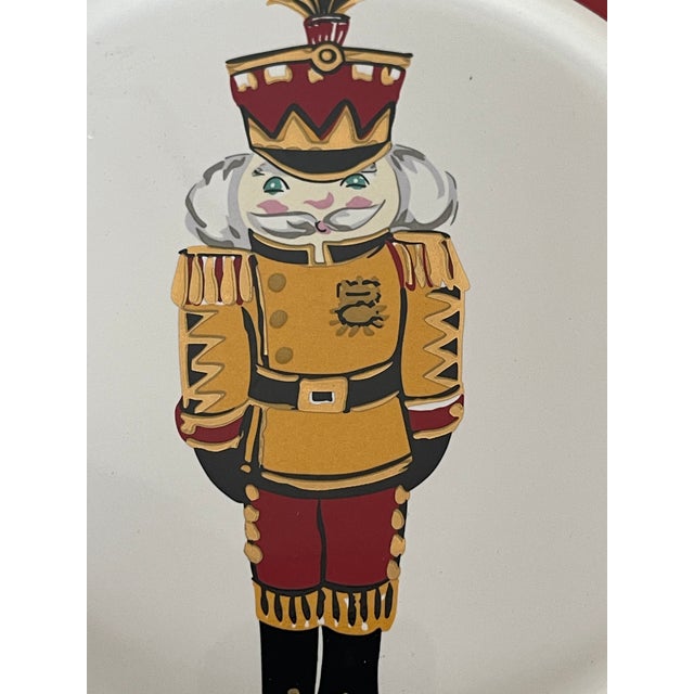 1970s 1970s Pair Holiday Ceramic Designers Plates Nutcrackers For Sale - Image 5 of 6