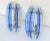 Mid-Century Modern Italian Glass & Chrome Sconces by Veca Blue & Clear Mid-Century Modern - Pair For Sale - Image 3 of 13