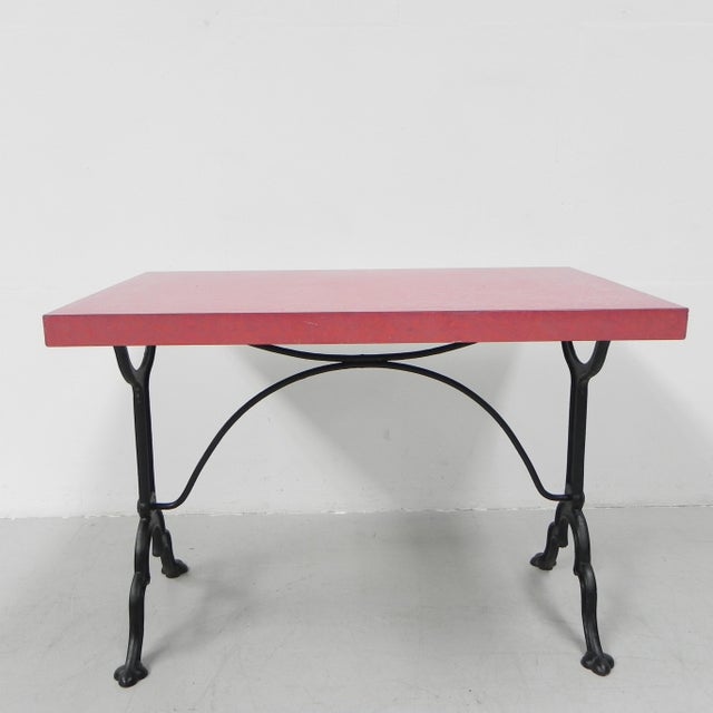 Bistro Table with Cast Iron Base, 1930s For Sale - Image 13 of 18