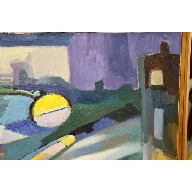 Navy Blue 1957, Abstract by George Dergalis Painting For Sale - Image 8 of 13