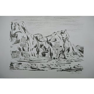 Yves Brayer, Les tombeaux des rois Achemenides, Lithograph For Sale