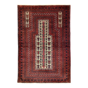 Vintage Hand-Knotted Baluch Rug 3'0" X 5'0"