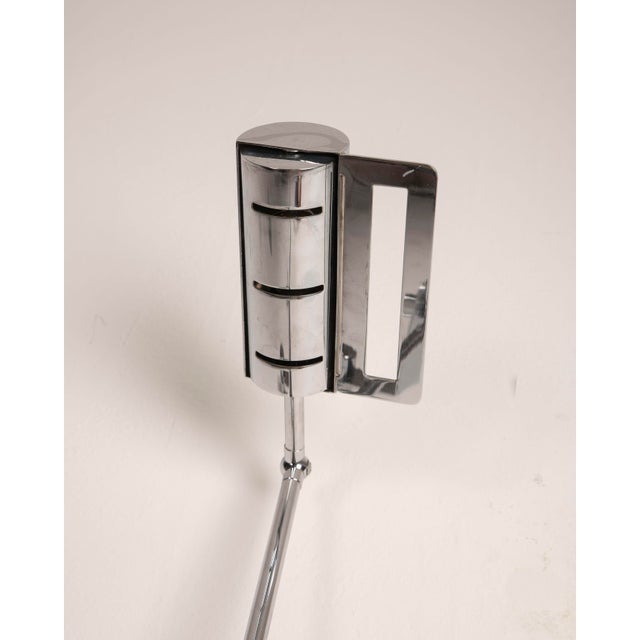 Metal Italian Articulated Wall Lights in Chromed Metal, 1970s, Set of 2 For Sale - Image 7 of 8