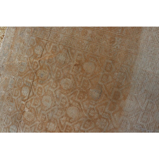 Persian Antique Malayer Rug With Layered Geometric Motifs in Tan, Taupe, Cream 4'5 X 5'1 For Sale - Image 10 of 10