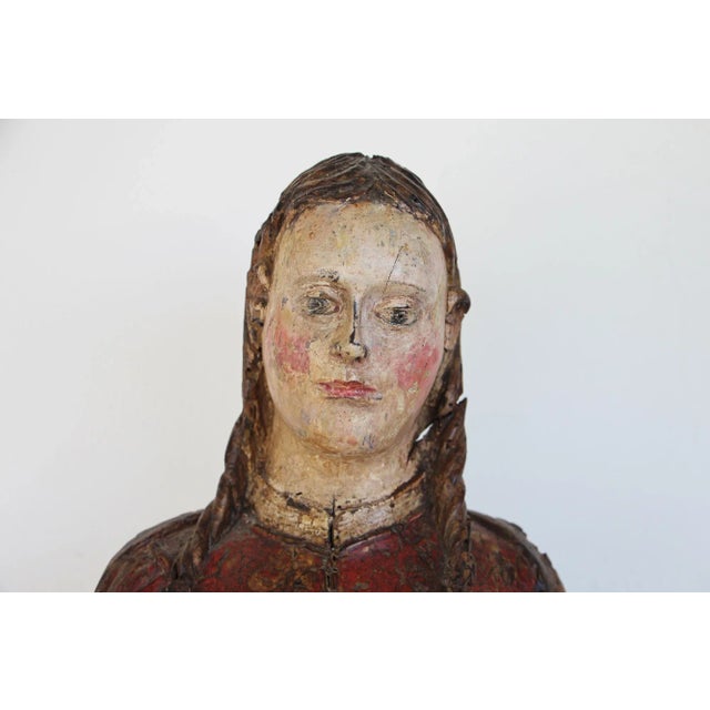 This "original" Saint Barbara is an excellent example of the "best" Saint Barbara wood carving from Portugal, during the...