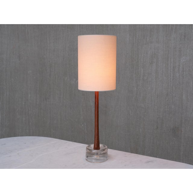 Table Lamp in Wood and Glass from Tranås Stilarmatur, Sweden, 1960s For Sale - Image 9 of 11