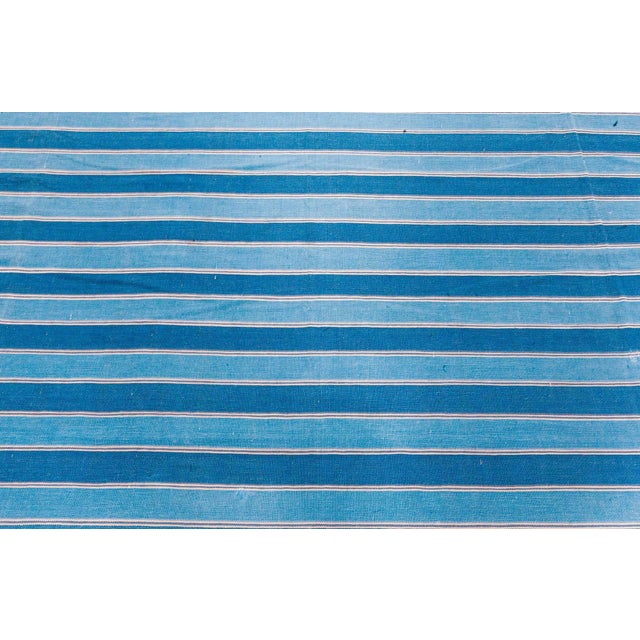 Mid-Century Modern Doris Leslie Blau Vintage Indian Dhurrie Rug For Sale - Image 3 of 8