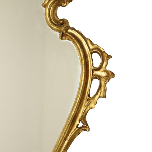 Baroque Style Gilt Crested Mirror, 1950s For Sale - Image 12 of 15
