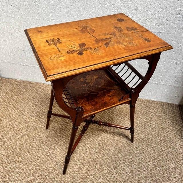Victorian Aesthetic Marquetry Side Table, 1880 For Sale - Image 6 of 18