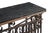 Antique Indian Cast-iron Balcony Front Console Table, the balcony front designed with spires, ovals, arrows and centered...