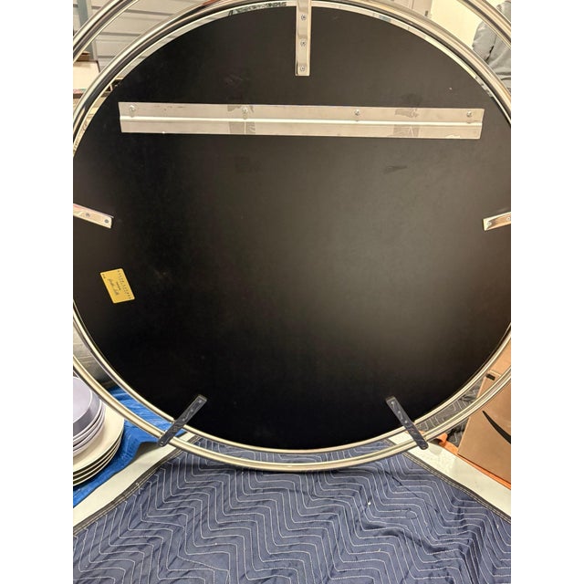 Ralph Lauren Home Ralph Lauren Home Tubular Bauhaus Wall Mirror 48” Diameter For Sale - Image 4 of 6
