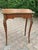1860 French Artisan Louis XV Brown Marquetry Center Table-1 Pc For Sale - Image 4 of 17