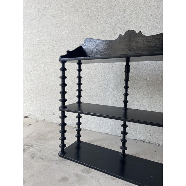 Wood Folk Art Spool Shelf, 1930s For Sale - Image 7 of 13