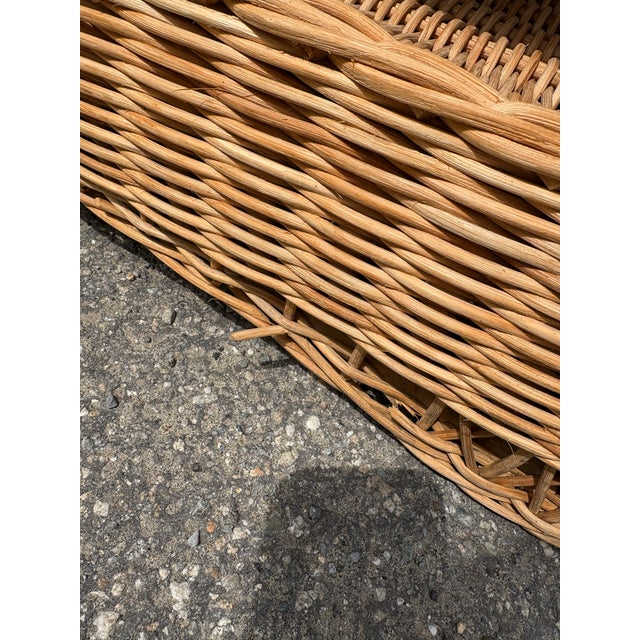 Vintage Lloyd Flanders Woven Wicker Coffee Table For Sale - Image 11 of 14