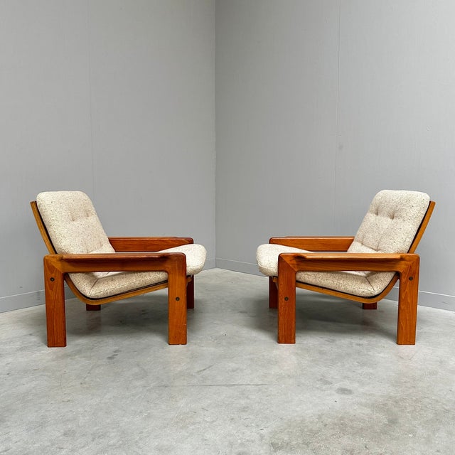 Vintage Teak Lounge Chairs from EMC Møbler, Denmark, 1970s, Set of 2 For Sale - Image 13 of 13