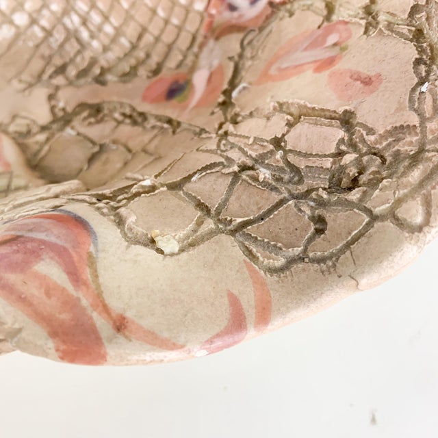 Vintage Signed Gail Markiewicz Art Pottery Textured Free Form Sculptural Bowl For Sale - Image 9 of 11
