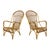 Boho Chic Vintage Rattan Armchairs and Table, 1960s, Set of 3 For Sale - Image 3 of 18