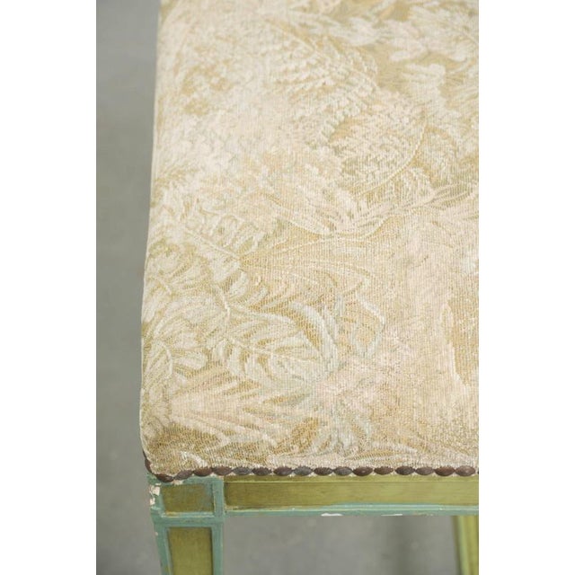 Wood Antique Dutch Wooden Ottoman in Fabric with Floral Pattern For Sale - Image 7 of 15
