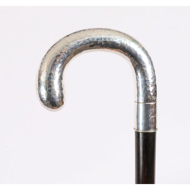 Swedish Silver Walking Cane Stick by Nils Jonsson For Sale - Image 3 of 14