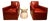 C R Laine Red Leather Chairs For Sale