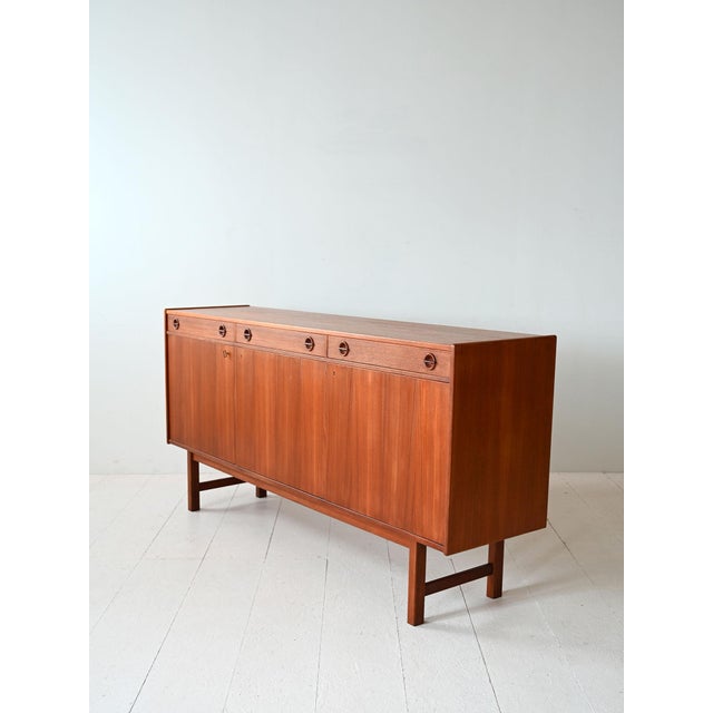 1950s Scandinavian Sideboard with Hinged Doors, 1950s For Sale - Image 5 of 14