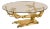 Belgian Brass Bonsai Round Glass Top Coffee Table by Willy Daro No. 01, 1970s For Sale