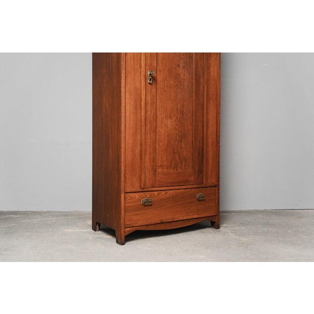 Wood Art Nouveau Cabinet in Oak For Sale - Image 7 of 18