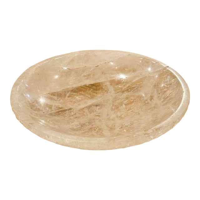 Rock Crystal Bowl From Brazil For Sale