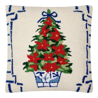 Chinoiserie Tree Hook Pillow, 16" x 16" For Sale