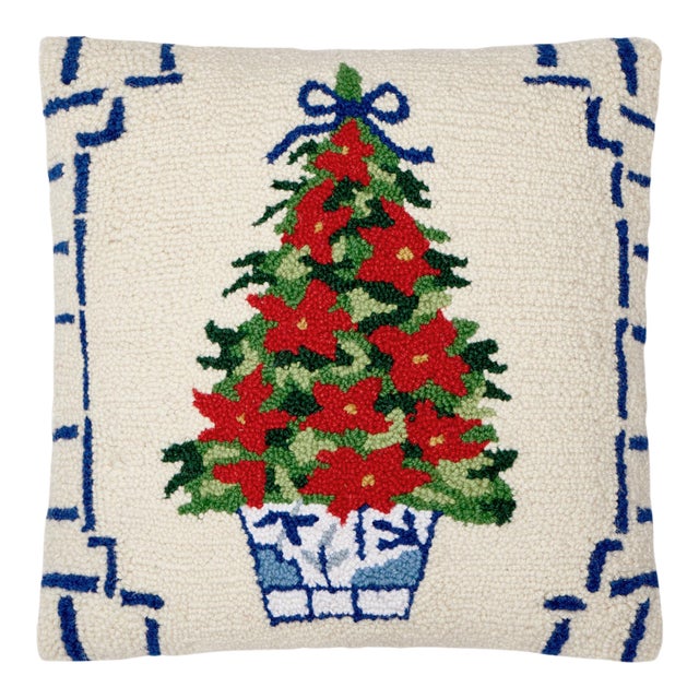 Chinoiserie Tree Hook Pillow, 16" x 16" For Sale
