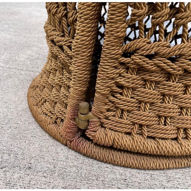 Marzio Cecchi Studio Most Rope Travertine Top Side Tables or Nightstands, a Pair For Sale - Image 9 of 12