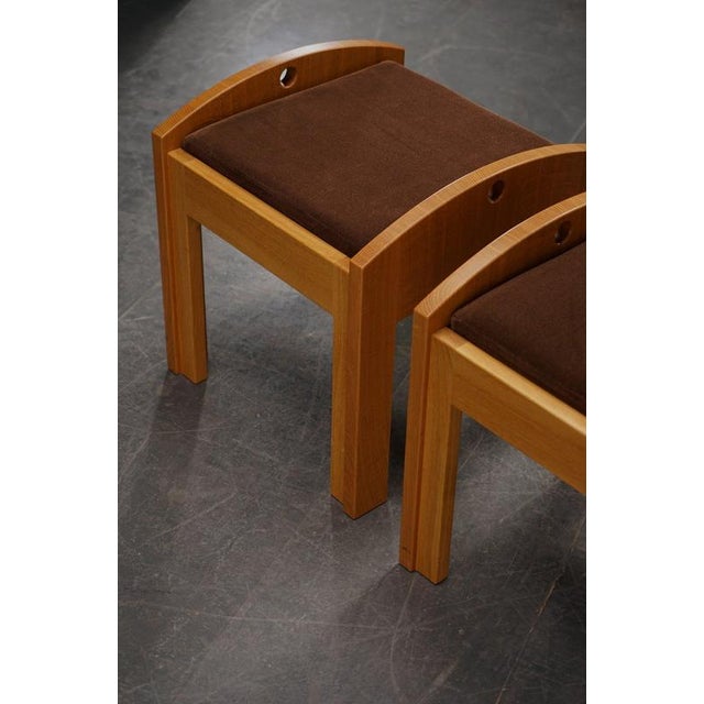 Brown Architectural Stool, Netherlands, 1970s For Sale - Image 8 of 18