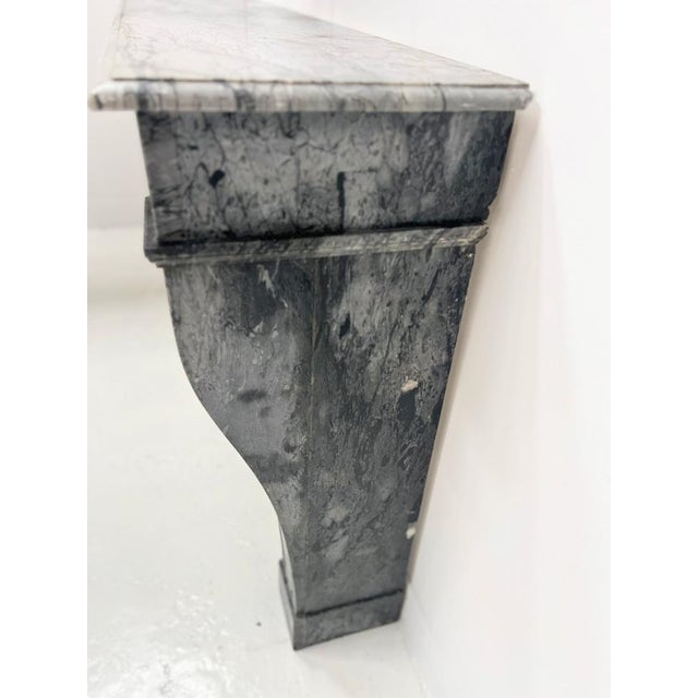 Napoleon III Fireplace in Blue Turquin Marble, 1800s For Sale - Image 3 of 18