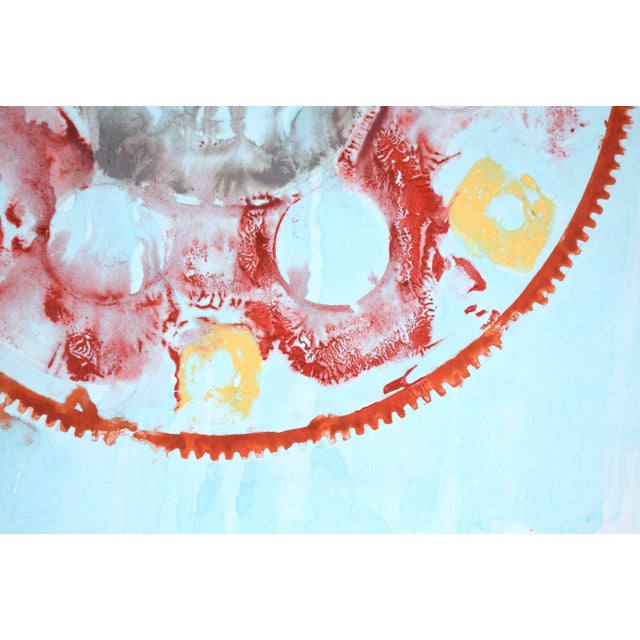 Get in Gear Ii- Geometric Abstract Expressionist Mandala in Acrylic on Paper by Ricardo De Silva For Sale - Image 4 of 8