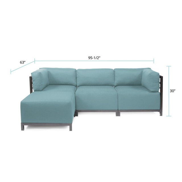 2020s Axis 4pc Sectional Sterling Breeze Titanium Frame For Sale - Image 5 of 6