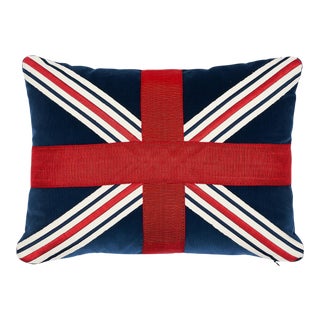 Schumacher Union Flag Midnight Pillow For Sale