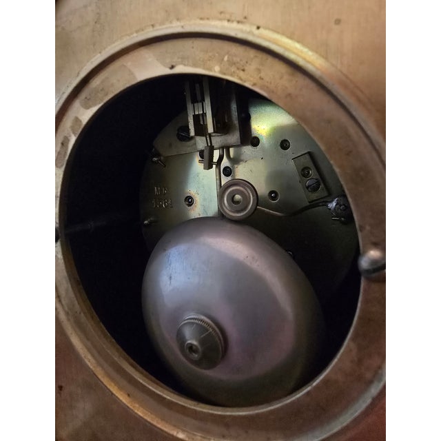 Antique Museum Bronze Enamel Clock Cherub Putti For Sale - Image 14 of 16