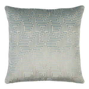 Schumacher Lisboa Velvet 20" Pillow in Sky
