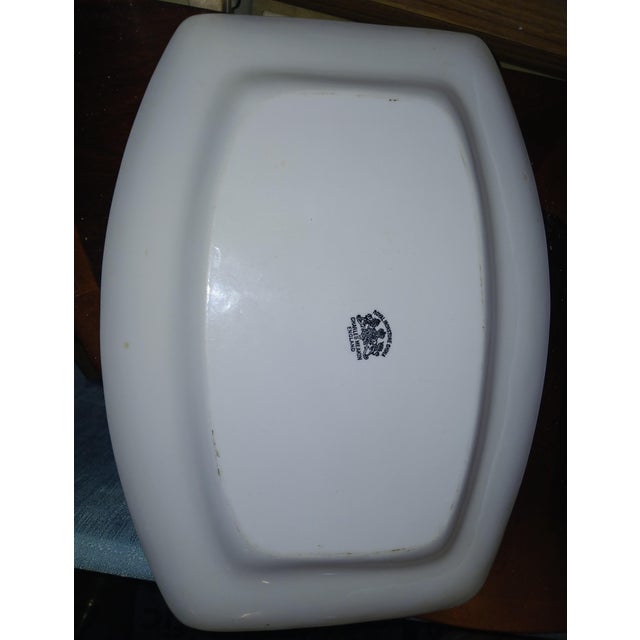 Elegant Antique White Royal Ironstone Charles Meakin Large Serving Platter For Sale - Image 4 of 4
