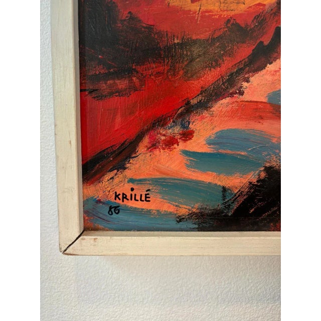 Jean Krillé, Landscape No. 97, Oil on Masonite, 1986 For Sale - Image 6 of 9