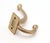 Traditional Double Arm Polished Brass Wall Hook For Sale - Image 3 of 4