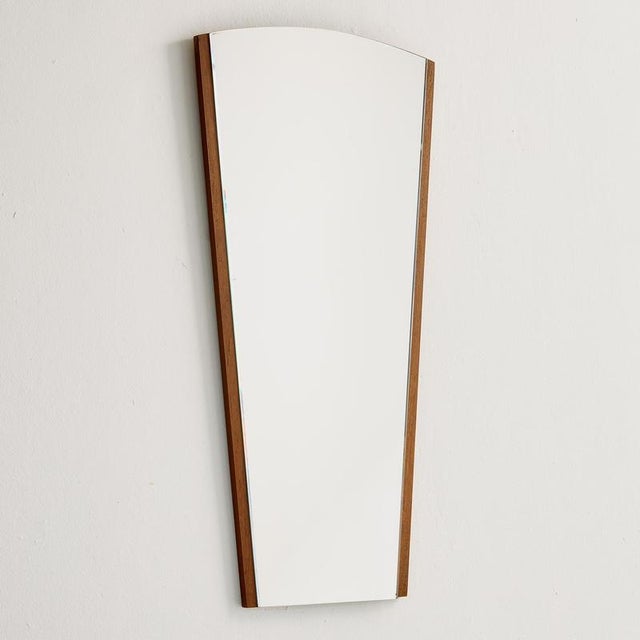 Metal Vintage Teak Framed Mirror, 1970s For Sale - Image 7 of 7
